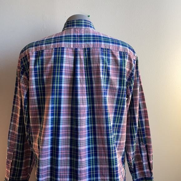 Plaid Peter Millar Dress Shirt Size XL - Picture 4 of 7